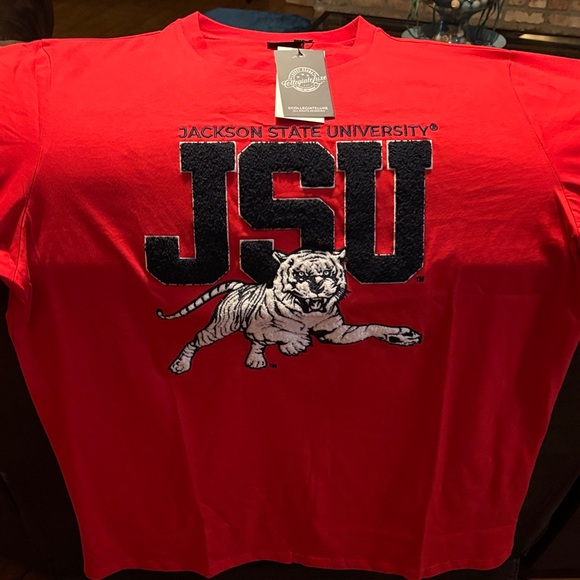 HBCU COLLEGIATESLUXE Other - JSU Red Graphic Short Sleeve Tee